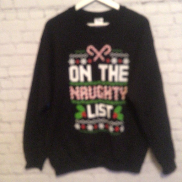 On the Naughty List Crew Sweater - Picture 1 of 7